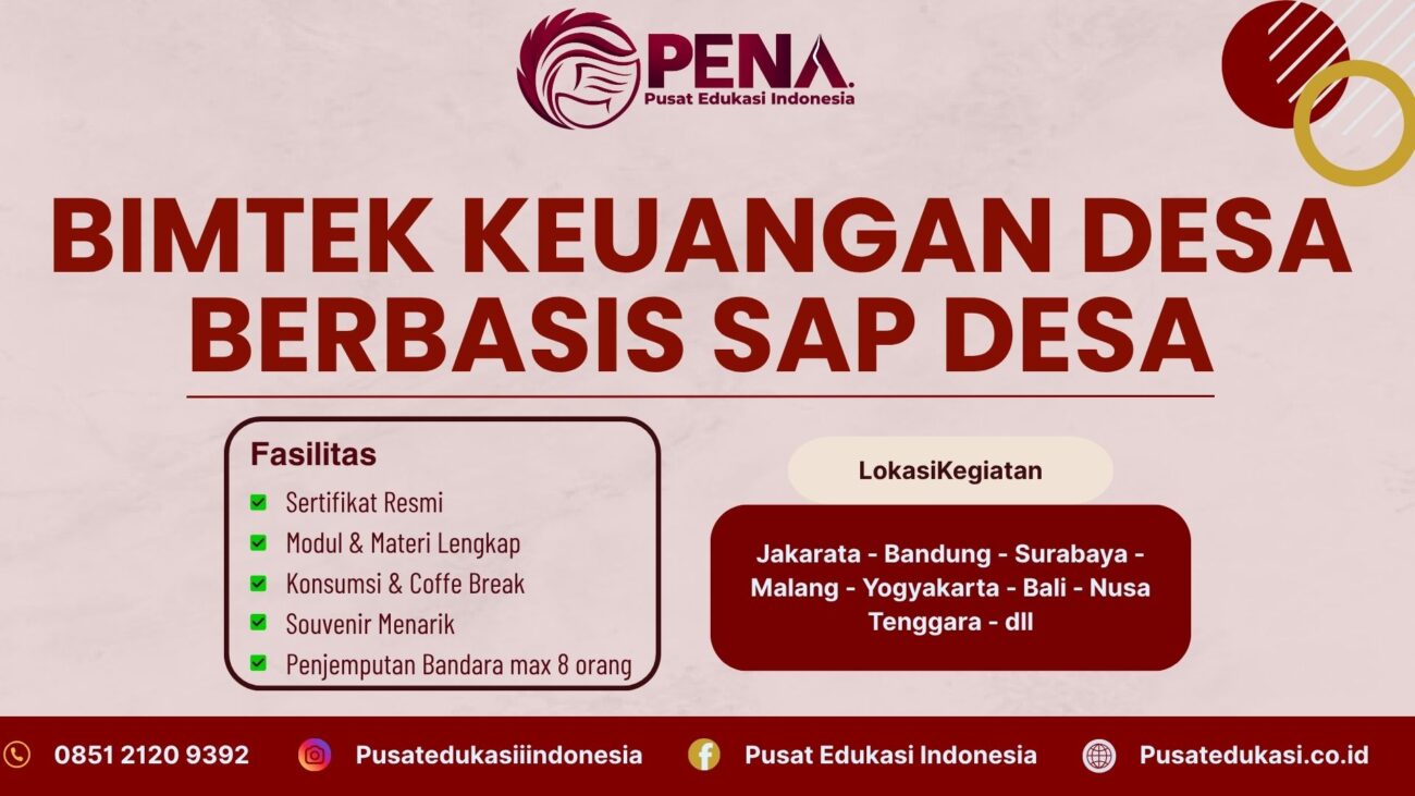 Bimtek Pelatihan Keuangan Desa Berbasis SAP Desa Terbaru 2025/2026