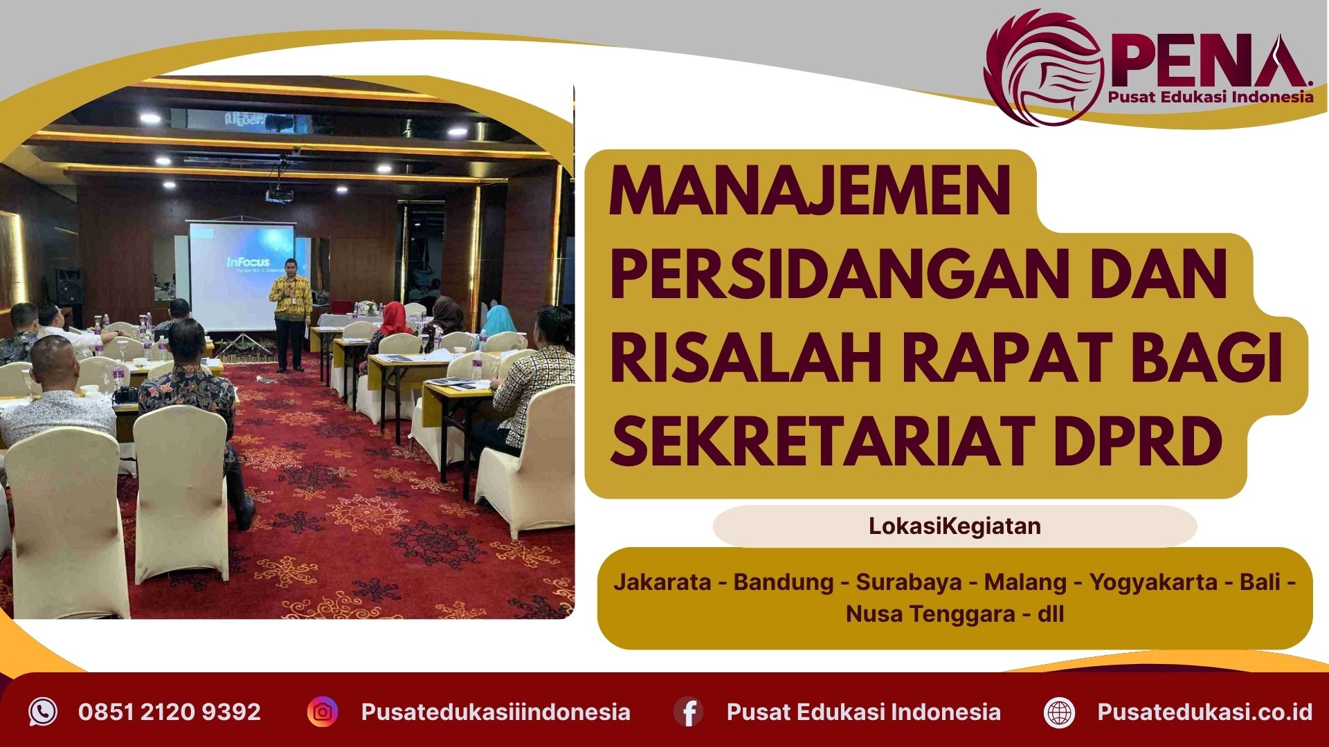 Bimtek Pelatihan Manajemen Persidangan dan Risalah Rapat Bagi Sekretariat DPRD Terbaru 2025/2026
