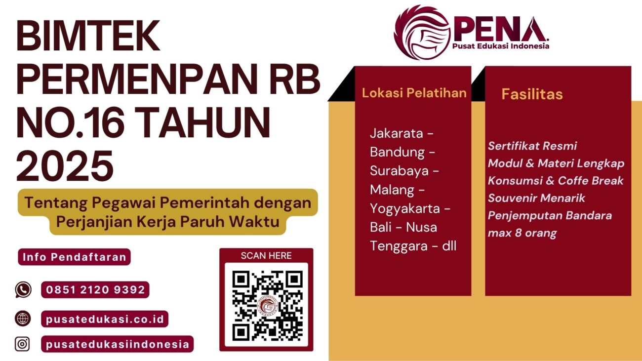 Bimtek Permenpan RB No.16 Tahun 2025 Terbaru 2025/2026