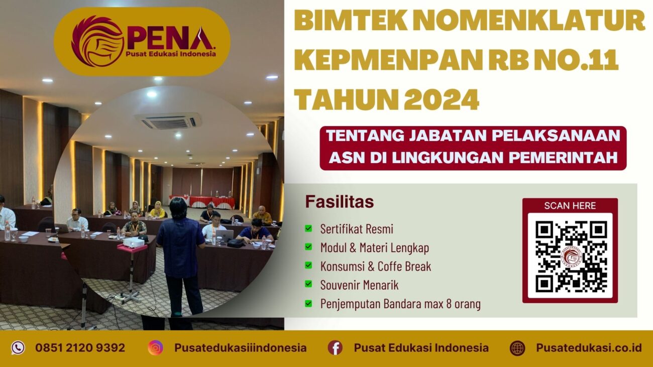 Bimtek Nomenklatur Kepmenpan RB No. 11 Tahun 2024 terbaru 2025/2026