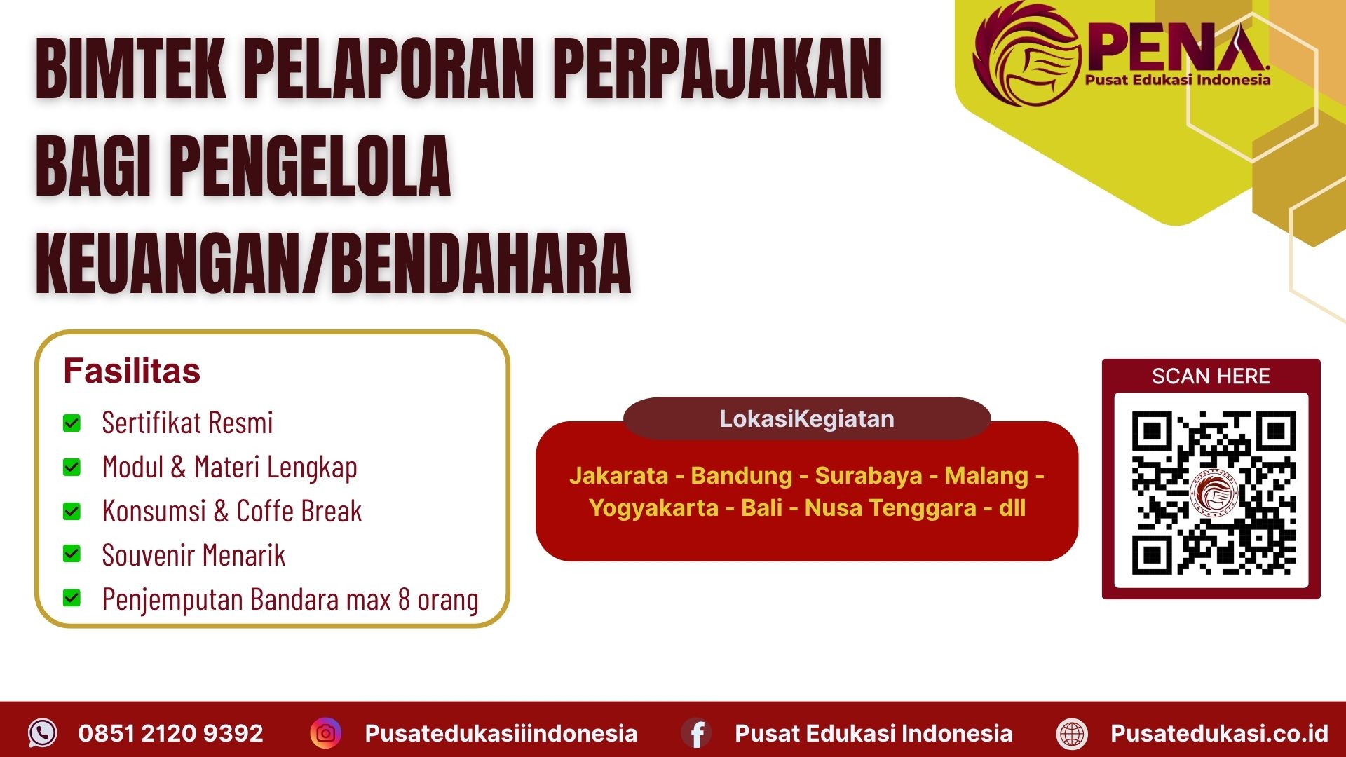 Bimtek Pelaporan Perpajakan Bagi Pengelola Keuangan atau Bendahara SKPD Terbaru 2025/2026