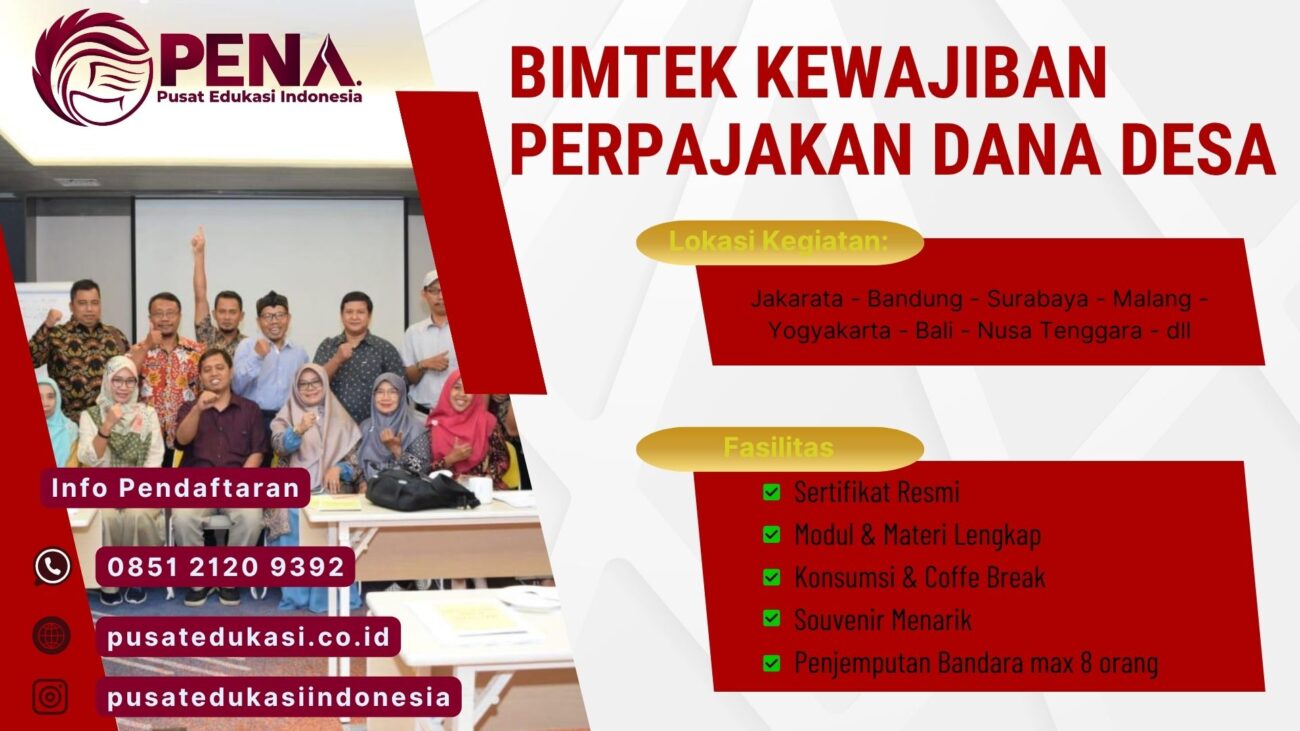 Bimtek Pelatihan Kewajiban Perpajakan Dana Desa Terbaru 2025/2026