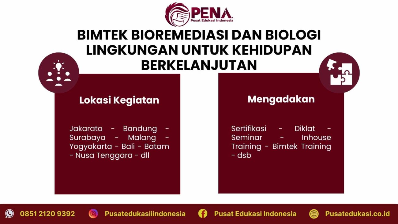 Bimtek Biologi Lingkungan dan Bioremediasi untuk Kehidupan Berkelanjutan Terbaru 2025/2026