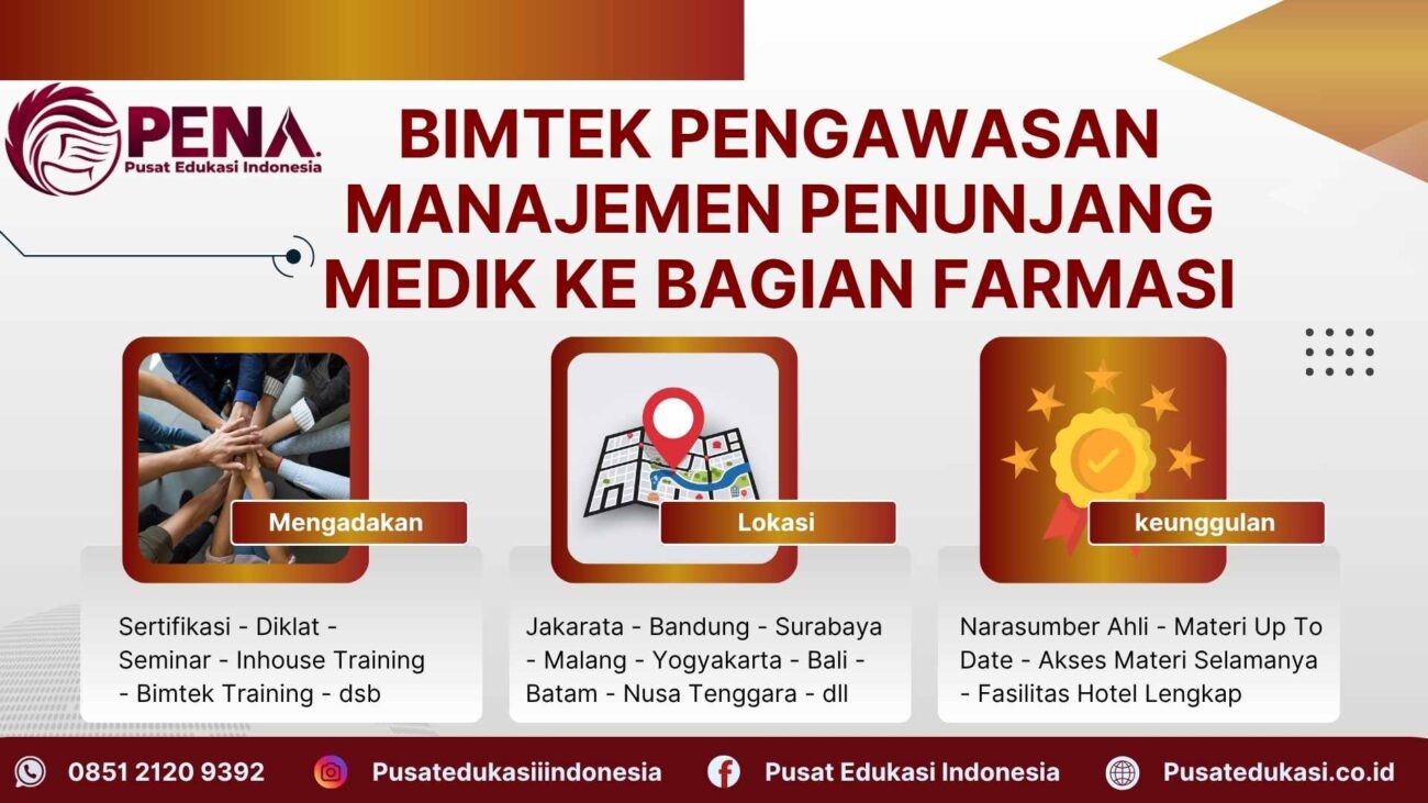 Bimtek Pengawasan Manajemen Penunjang Medik Bagian Farmasi Terbaru 2025/2026