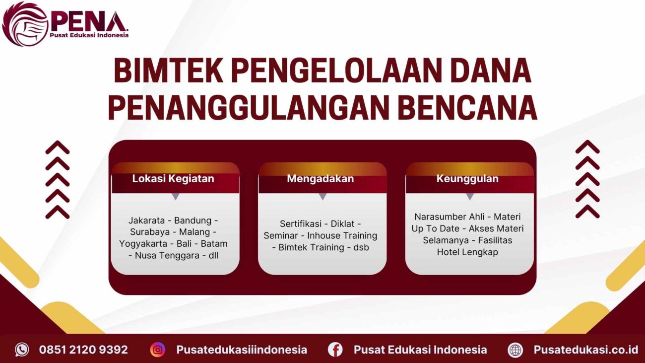 Bimtek Pengelolaan Dana Penanggulangan Bencana Terbaru 2025/2026