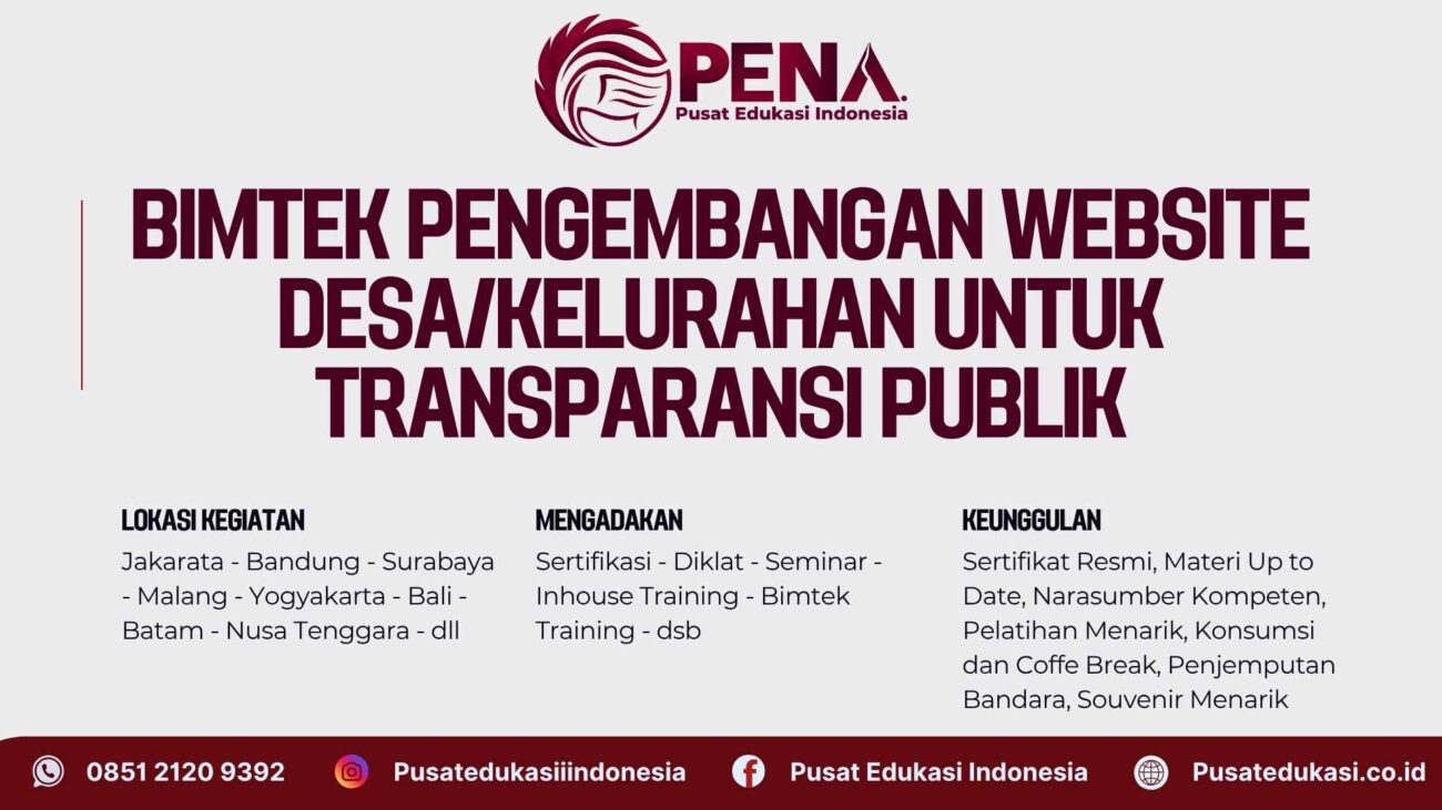 Bimtek Pengembangan Website Desa/Kelurahan untuk Transparansi Publik Terbaru 2025/2026