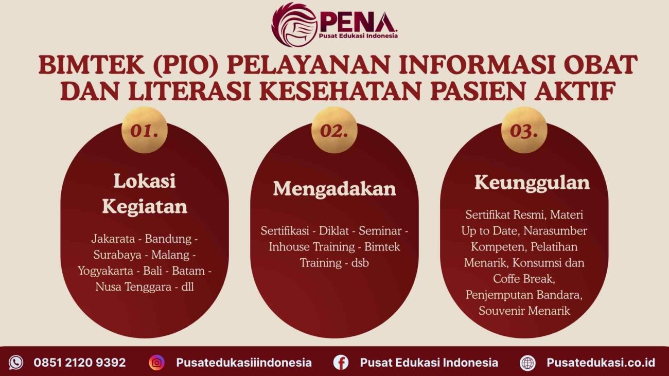Bimtek PIO (Pelayanan Informasi Obat dan Literasi Kesehatan Pasien Aktif Terbaru 2025/2026
