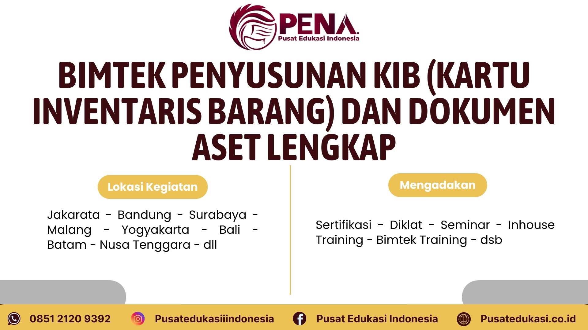 Bimtek Penyusunan KIB (Kartu Inventaris Barang) dan Dokumen Aset Lengkap Terbaru 2025/2026