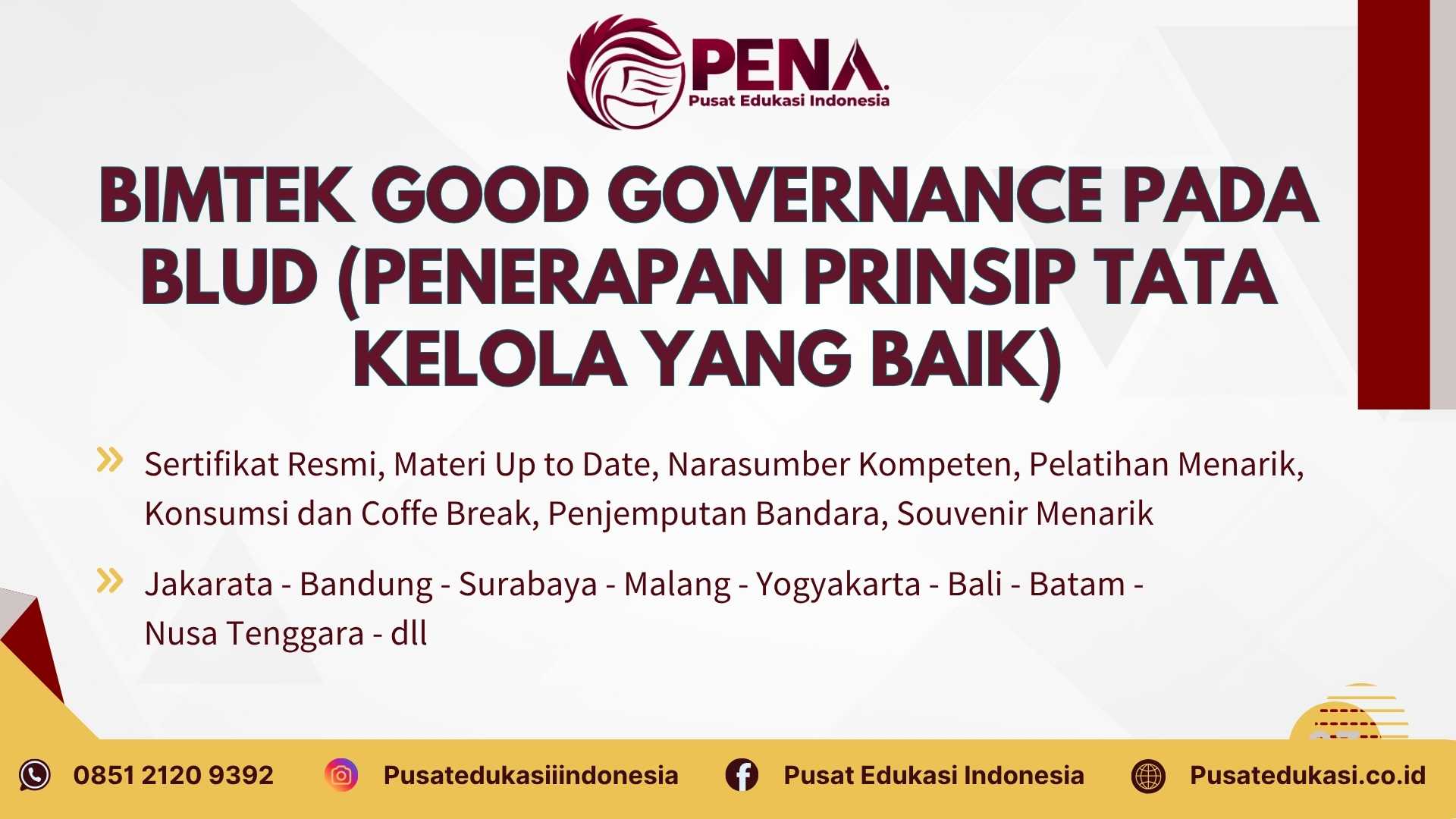 Bimtek Penerapan Good Governance pada BLUD (Tata Kelola yang Baik untuk BLUD) Terbaru 2025/2026