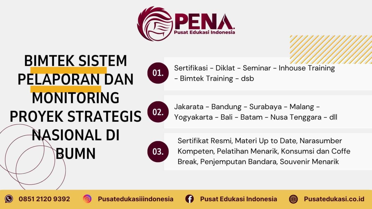 Bimtek Pelaporan dan Monitoring Proyek di BUMN Terbaru 2025/2026