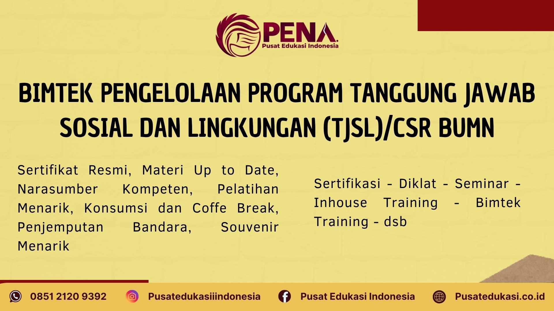 Bimtek Pengelolaan TJSL/CSR BUMN (Program Tanggung Jawab Sosial dan Lingkungan) Terbaru 2025/2026
