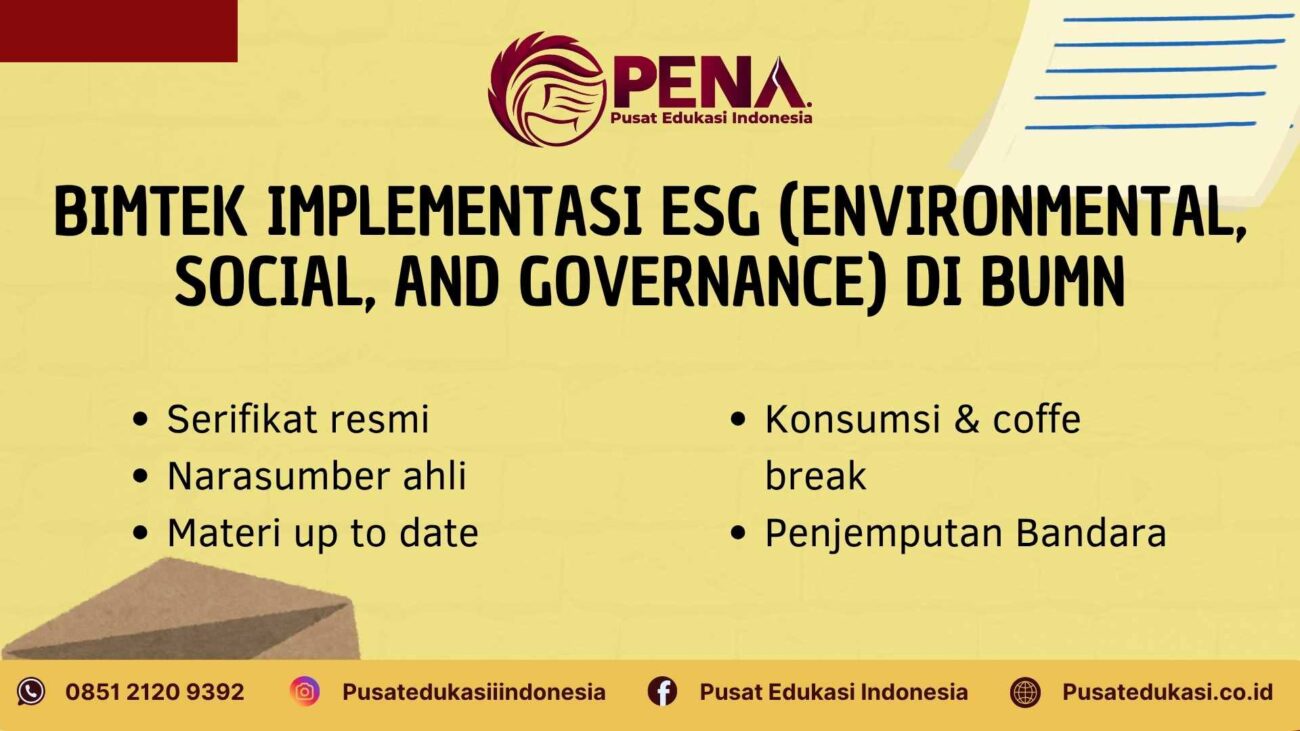 Bimtek Implementasi ESG di BUMN (Environmental, Social, Governance) Terbaru 2025/2026