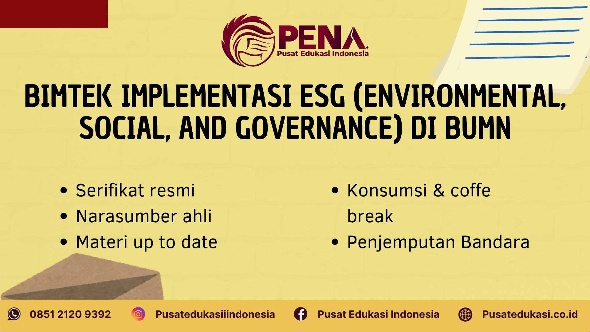 Bimtek Implementasi ESG di BUMN (Environmental, Social, Governance) Terbaru 2025/2026