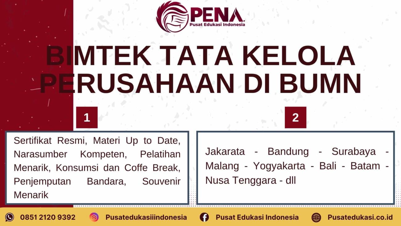 Bimtek Tata Kelola Perusahaan BUMN yang Baik Terbaru 2025/2026