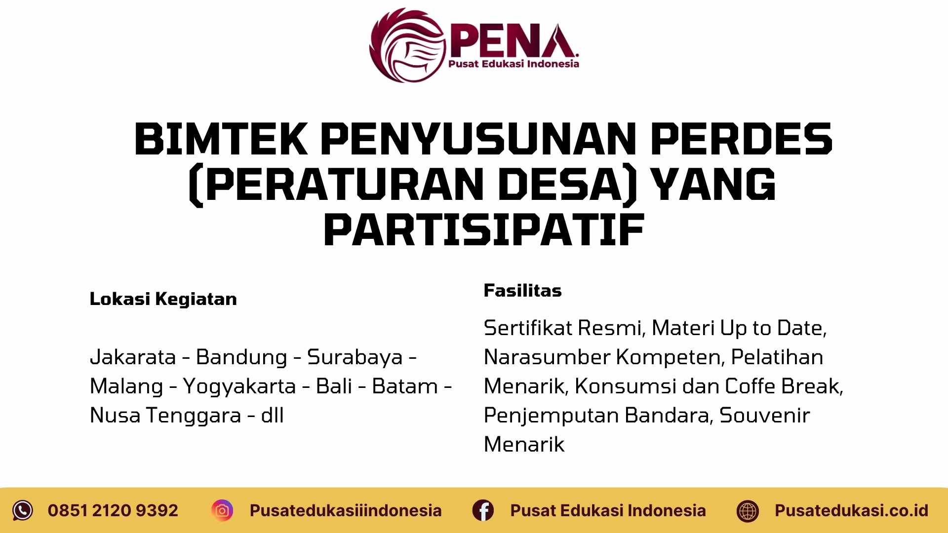 Bimtek Penyusunan Perdes (Peraturan desa) yang partisipatif Terbaru 2025/2026