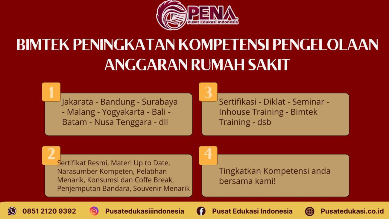 Bimtek Pengelolaan Anggaran Rumah Sakit Terbaru 2025/2026