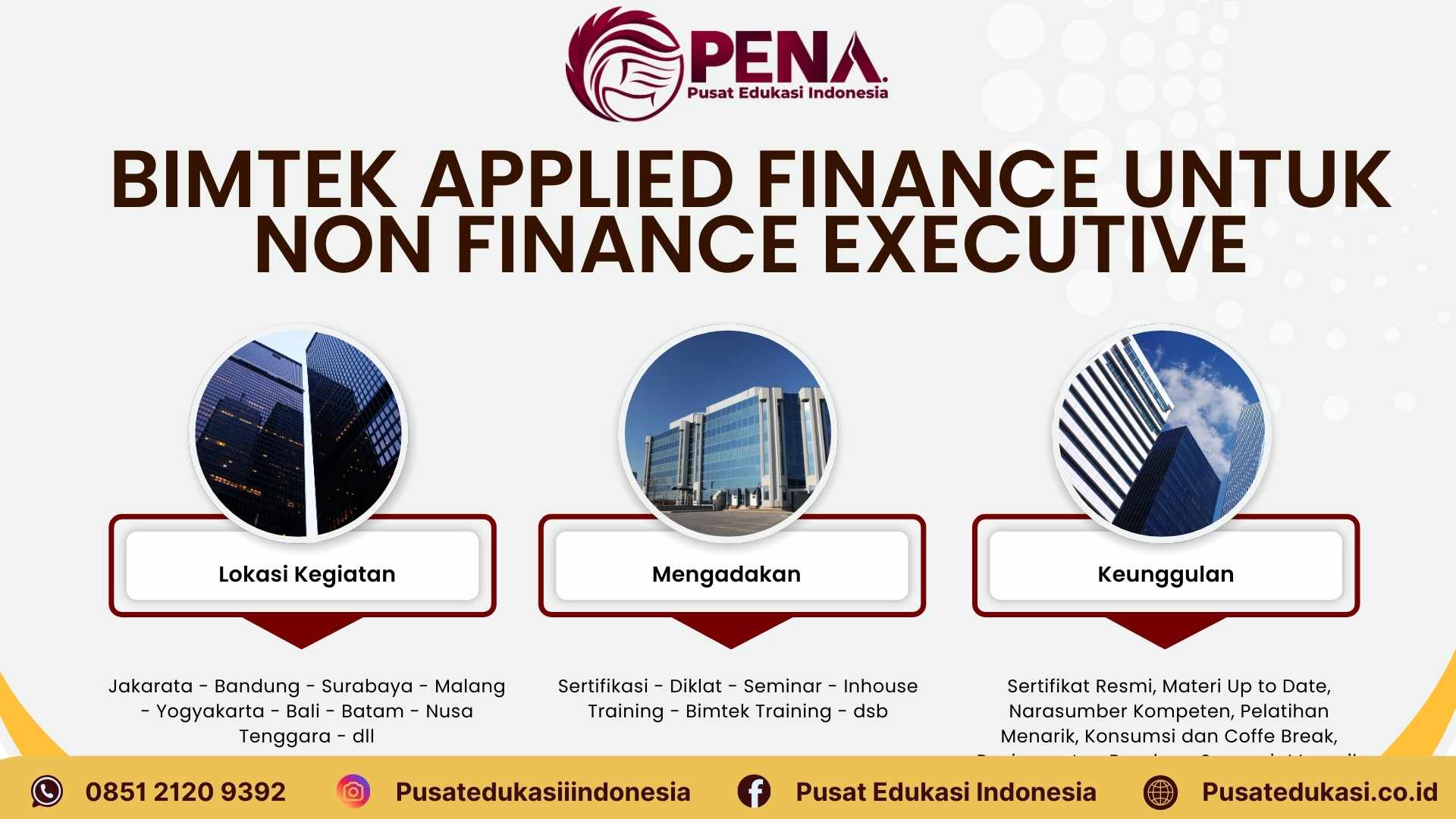 Bimtek Applied Finance untuk Non Finance Executive Terbaru 2025/2026