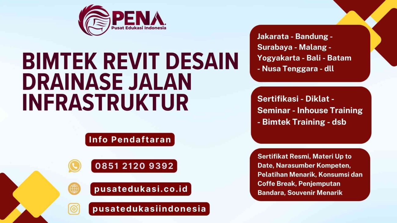 Bimtek Revit Desain Drainase Jalan Infrastruktur Sipil Terbaru 2025/2026