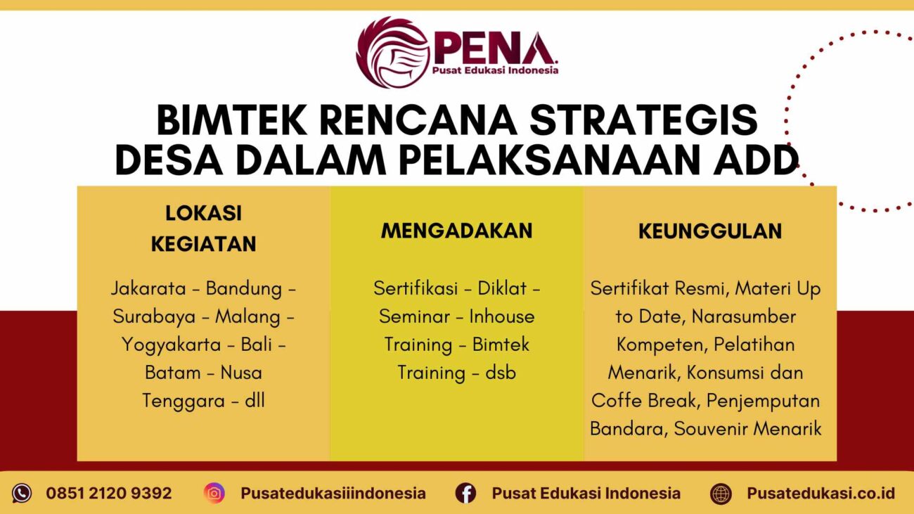 Bimtek Pelatihan Rencana Strategis Desa dalam Pelaksanaan ADD Terbaru 2025/2026