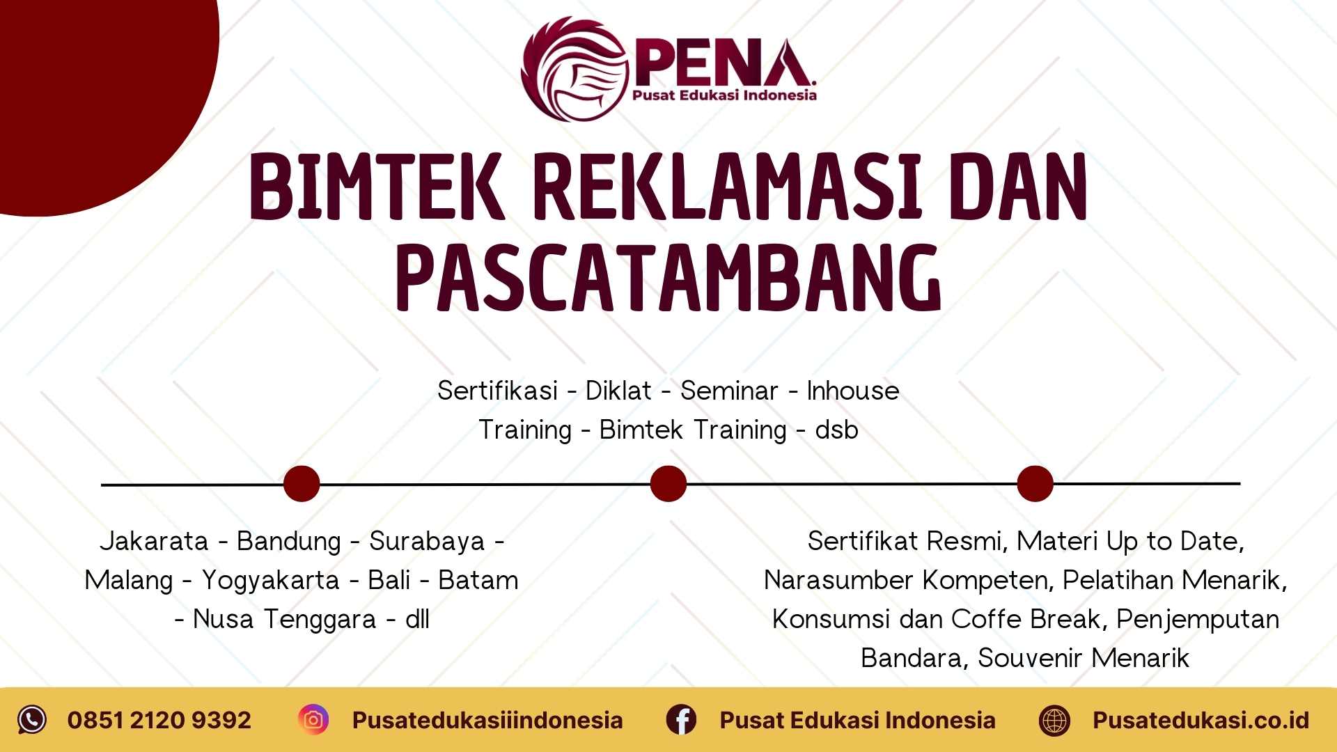 Bimtek Reklamasi dan Pasca Tambang Terbaru 2025/2026