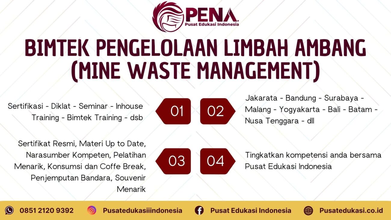 Bimtek Pengelolaan Limbah Tambang (Mine Waste Management) Terbaru 2025/2026