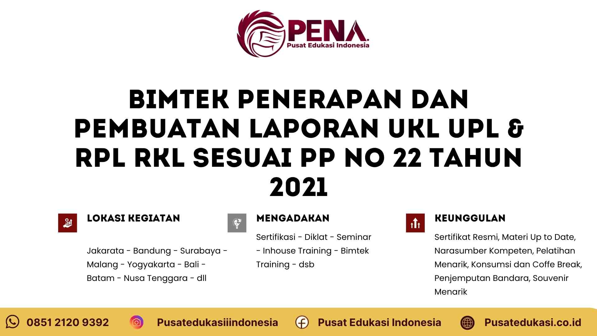 Bimtek Penerapan dan Pembuatan Laporan UKL UPL & RPL RKL sesuai PP No 22 Tahun 2021 Terbaru 2025/2026