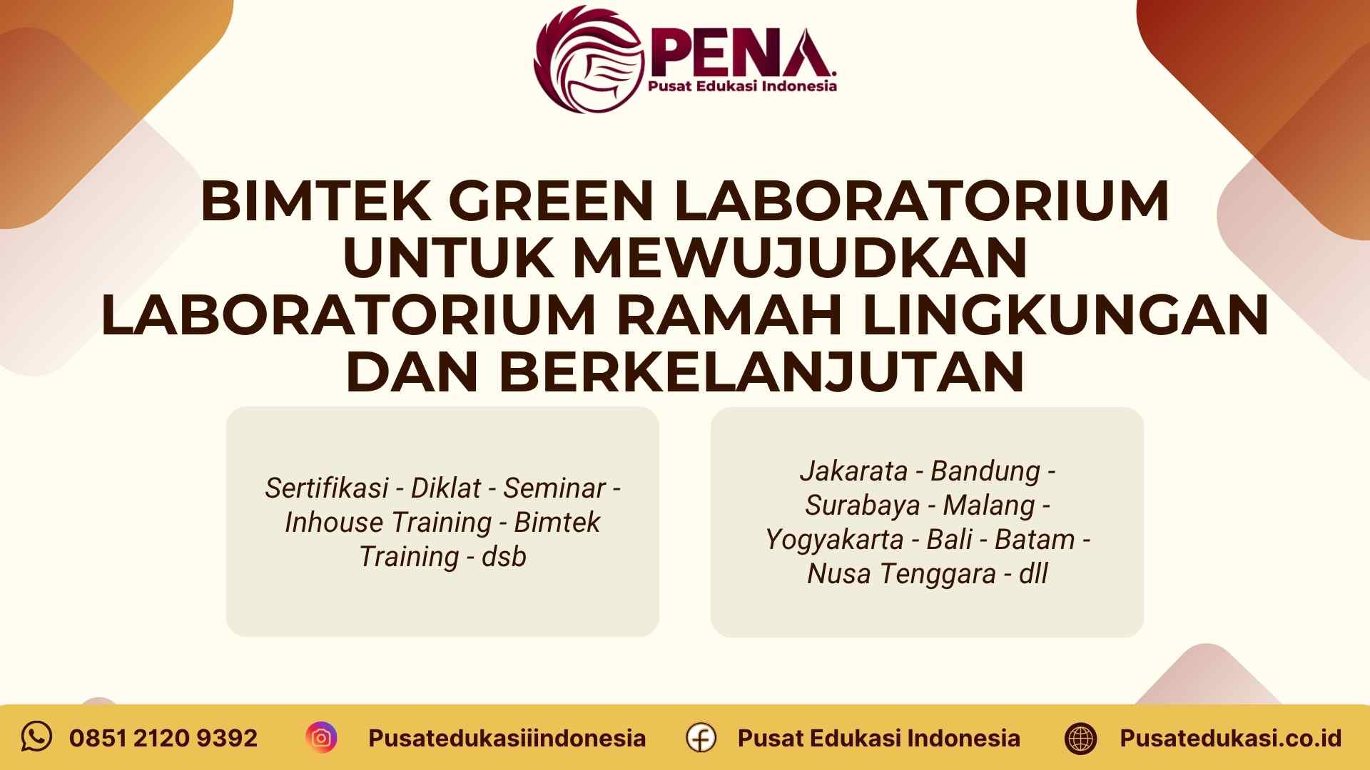 Bimtek Green Laboratorium untuk Mewujudkan Laboratorium Ramah Lingkungan dan Berkelanjutan Terbaru 2025/2026