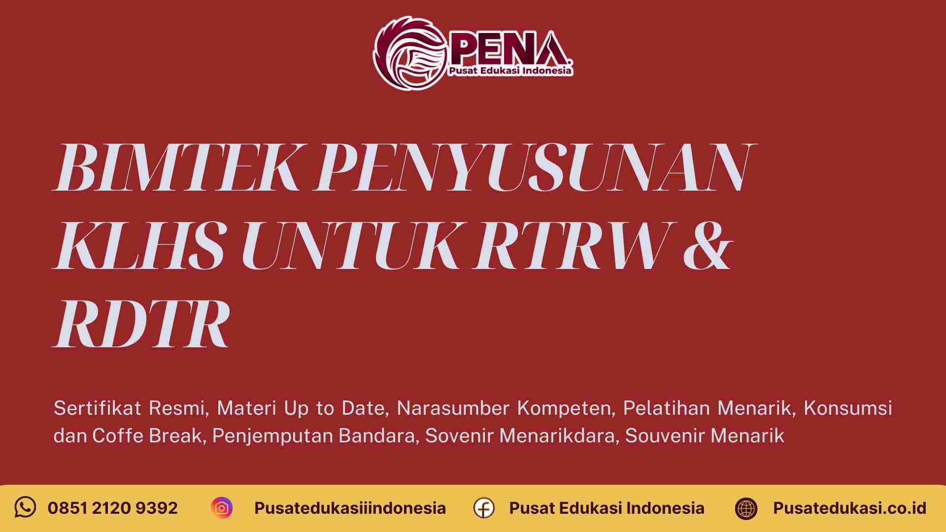 Bimtek Penyusunan KLHS untuk RTRW & RDTR Terintegrasi berbasis Regulasi Terbaru 2025/2026