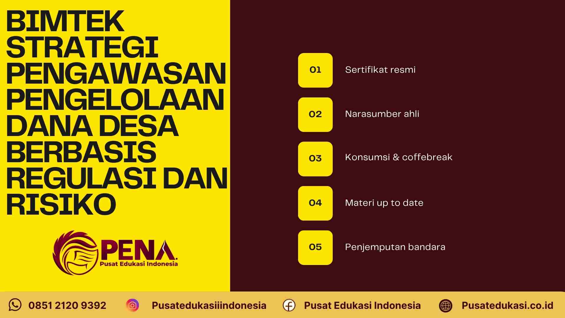 Pelatihan Strategi Pengawasan Dana Desa: Cegah Risiko dan Korupsi Berbasis Regulasi Terkini 2025/2026