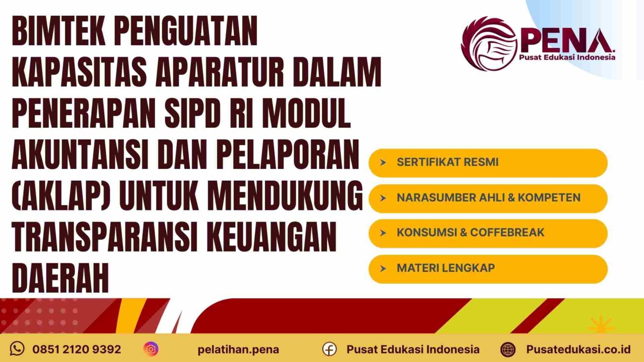 Training SIPD RI Modul AKLAP (Akuntansi dan Pelaporan) Tahun 2026/2027