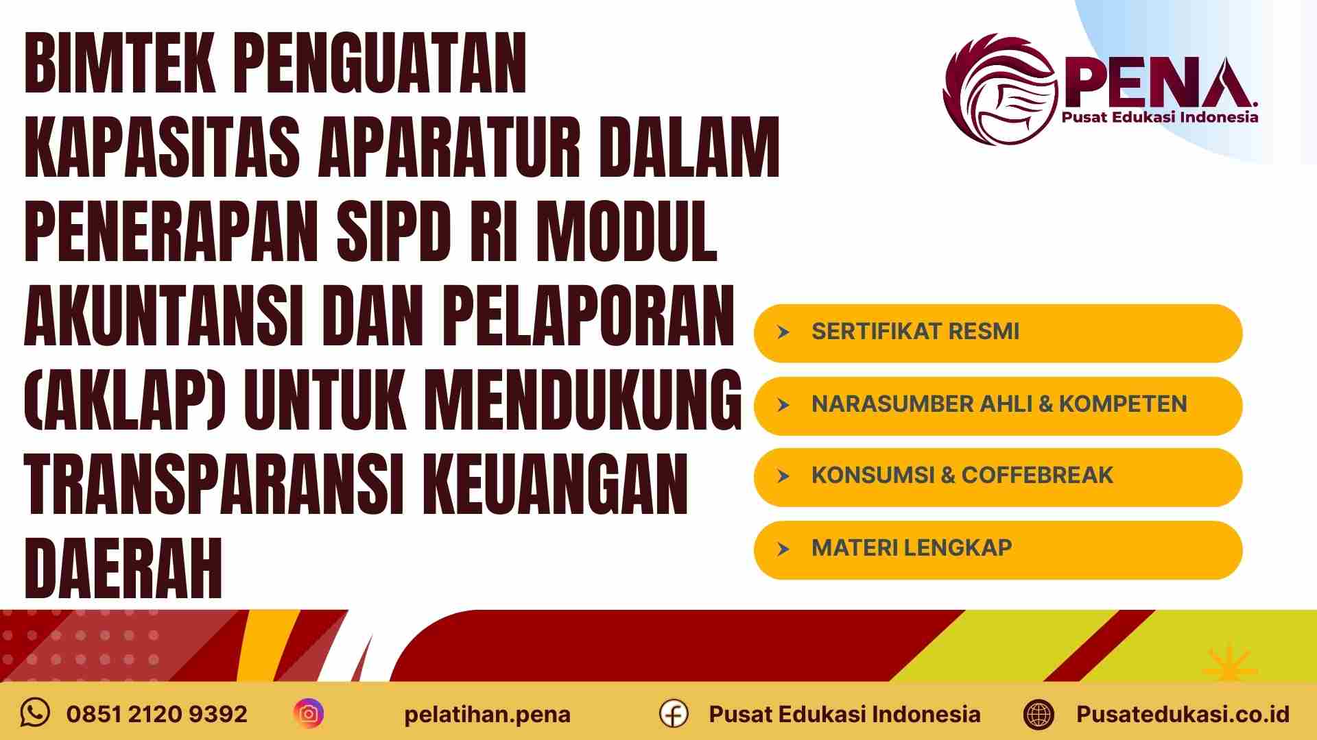 Training SIPD RI Modul AKLAP (Akuntansi dan Pelaporan) Tahun 2026/2027