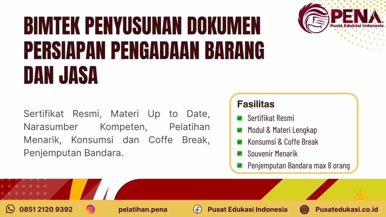 Pelatihan Penyusunan Dokumen Persiapan PBJ Terbaru 2026/2027